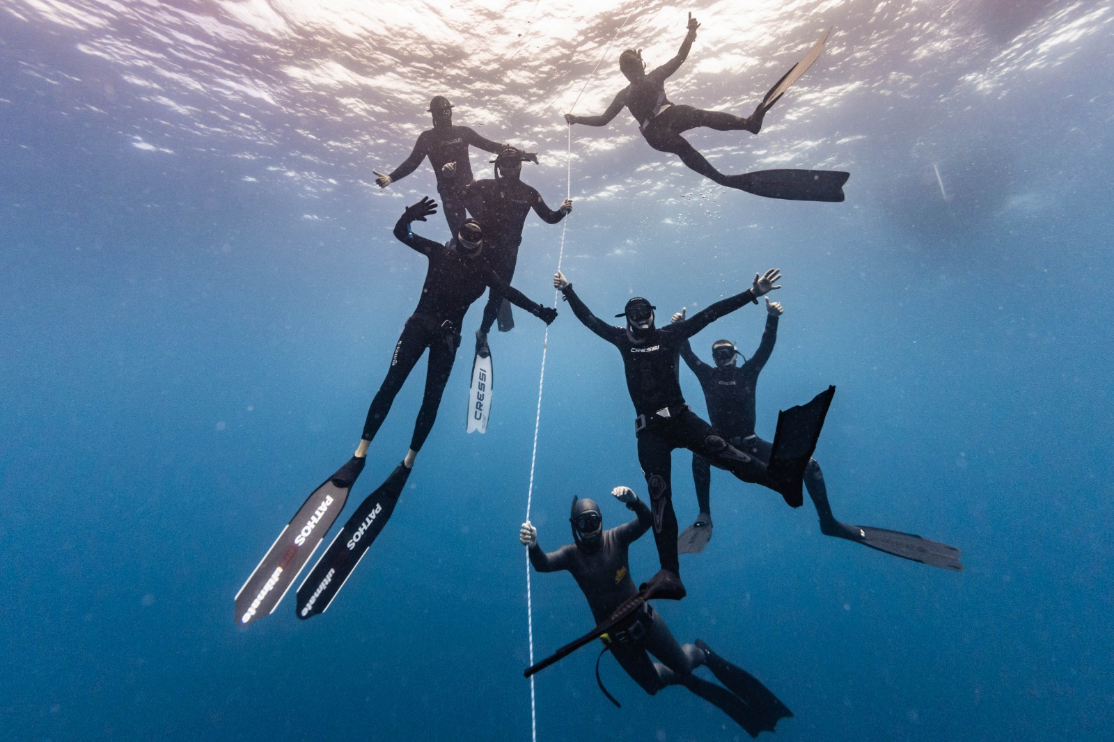 Group picture freediving